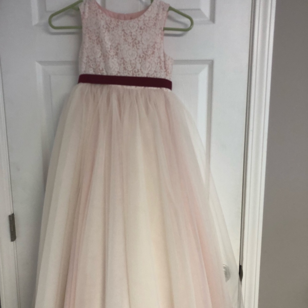 Girls ankle length flower girl/party dress